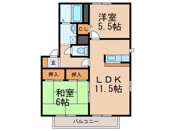 シ－サイドハイツＢ棟の物件間取画像